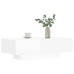 Avis Maison Chic Tabls basse,Table Console pour salon blanc brillant 100x49,5x31 cm bois d'ingénierie -MN74695