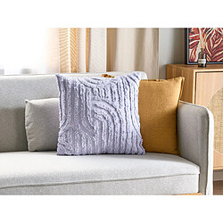 Beliani Coussin TELLIMA Coton 45 x 45 cm Abstrait Violet