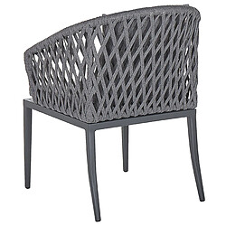 Beliani Chaise de jardin LIPARI Métal Gris pas cher