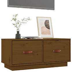 Avis vidaXL Meuble TV Marron miel 80x34x35 cm Bois de pin massif