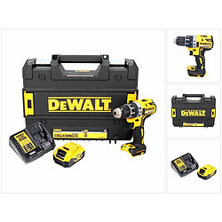 DeWalt DCD 791 P1 18 V Perceuse sans fil Brushless avec boîtier TSTAK-Box + 1x Batterie DCB 184 5,0 Ah + Chargeur DCB 105