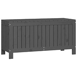 Helloshop26 Coffre boîte meuble de jardin rangement 108 x 42,5 x 54 cm bois de pin gris 02_0013076