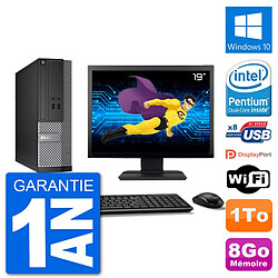 PC Dell Optiplex 3020 SFF Ecran 19" G3220 RAM 8Go Disque 1To Windows 10 Wifi - Occasion