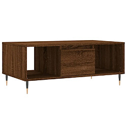 vidaXL Table basse Chêne marron 90x50x36,5 cm Bois d'ingénierie