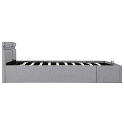 Avis vidaXL Cadre de lit à rangement hydraulique sans matelas 160x200 cm