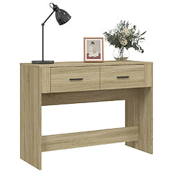 Avis vidaXL Table console Chêne sonoma 100x39x75 cm Bois d'ingénierie