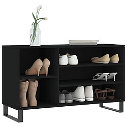 Avis Maison Chic Armoire à Chaussures Noir,Meuble de Rangement à Chaussures 102x36x60 cm Bois d'ingénierie -MN75710