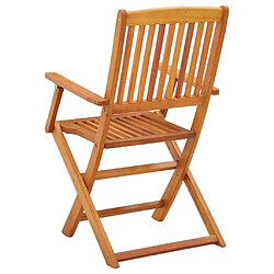 Maison Chic Lot de 2 Chaises de jardin,Fauteuil d'extérieur pliables Bois d'eucalyptus massif -MN79924 pas cher