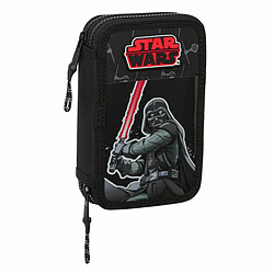 Plumier double Star Wars The fighter Noir 12.5 x 19.5 x 4 cm (28 Pièces)