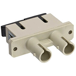 Acheter Adaptateur de fibre optique InLine® Duplex ST / SC, manchon métallique gris avec bride