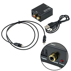 Adaptateur Convertisseur Optique Numérique Toslink Coax vers analogique L / R RCA Adaptateur + câble