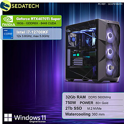 Sedatech PC Gamer Pro • Intel i7-12700KF • RTX4070Ti Super • 32Go DDR5 • 2To SSD M.2 • Windows 11