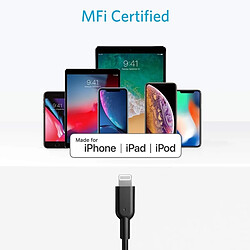 Acheter Wewoo Câble PowerLine II de données chargement certifié MFI USB-C / Type-C à Lightning 8 broches pour iPhone XS Max / XS / XR / X / 8 Plus / 8, longueur: 0,9 m (Noir)