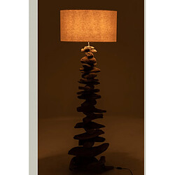 Dansmamaison Lampe + Abat-Jour Bois Flotte Naturel/Beige Large