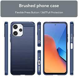 Htdmobiles Coque pour Xiaomi Redmi 12 4G - housse etui silicone gel carbone + film ecran - BLEU FONCE