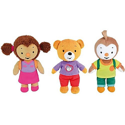 Jemini/Fun House T'CHOUPI LOT DE 3 PELUCHES LES AMIS DE TCHOUPI +/-19 CM : LALOU, PILOU ET DOUDOU