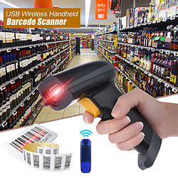 Avis 2.4G Wireless Handheld Barcode Scanner lecteur de code barre avec câble USB Receiver pour Entrepôt Supermarché Bibliothèque Expres