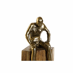 Figurine Décorative DKD Home Decor Tronc Doré Aluminium Bois de manguier Personnes Moderne (9 x 9 x 26 cm)