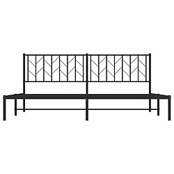 Maison Chic Cadre/structure de lit métal et tête de lit pour adulte - Lit Moderne Chambre noir 193x203 cm -MN88752 pas cher