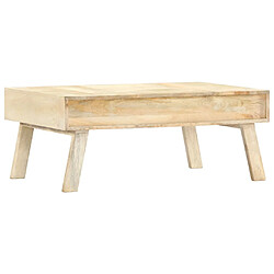 Avis vidaXL Table basse 100x60x40 cm Bois de manguier massif