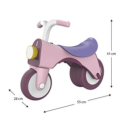 Acheter Vélo d'Équilibre Sans Pédales pour Enfants Robincool Balance Bike 55x28x41 cm Rose avec Lumière et Son Dès 1 An