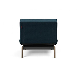 Avis Inside 75 INNOVATION LIVING Fauteuil SPLITBACK EIK convertible lit 90*115 cm pieds chêne noyer tissu Argus Navy Blue