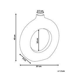 Avis Beliani Vase décoratif COMAL fait à la main Métal 40 cm Doré