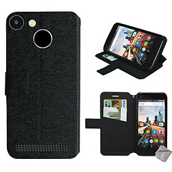 Htdmobiles Housse etui portefeuille pour Archos 50F Helium Lite + film ecran - NOIR