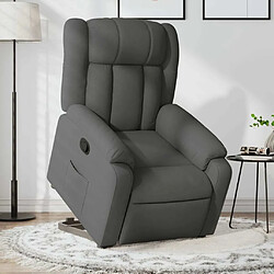 Maison Chic Fauteuil Relax pour salon, Fauteuil inclinable Gris foncé Tissu -GKD66020