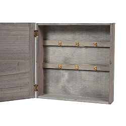 Acheter Mendler Boîte à clés Virginia, armoire à clés en bois, look shabby vintage 27x27x6cm ~ gris-brun