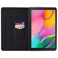 Etui en PU anti-chute avec support et porte-carte pour votre Samsung Galaxy Tab A 10.1 (2019) T510/T515 - Trois girafes