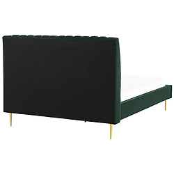 Beliani Lit double en velours vert 140 x 200 cm MARVILLE pas cher