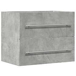 vidaXL Armoire d'évier Gris béton 60x38,5x48 cm Aggloméré