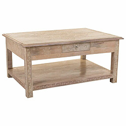 Table Basse Alexandra House Living Blanc Naturel Bois de manguier Bois MDF 60 x 40 x 86 cm