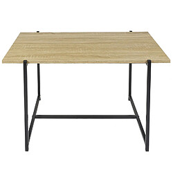 Avis The Home Deco Factory Table basse en bois et métal Kalo - Marron et noir