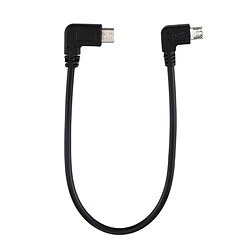 Wewoo Câble multifonction pour Samsung, Huawei, Xiaomi, HTC, Meizu, Sony et autres Smartphones Coude mâle USB-C / Type-C vers Micro USB adaptateur coudé mâle, longueur totale: environ 25cm,