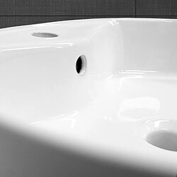 Avis Ecd Germany Lavabo salle de bain rond céramique blanc garniture de vidange Ø 460x460x155 mm