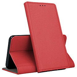 Htdmobiles Housse pour OnePlus Nord 2T 5G - etui coque pochette portefeuille + film ecran - ROUGE MAGNET