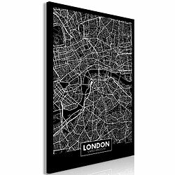 Paris Prix Tableau Imprimé Dark Map of London 40 x 60 cm