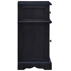 Acheter Maison Chic Table de chevet Table de Nuit Meuble de Rangement café noir clair bois d'acajou massif