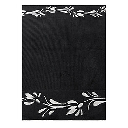 Vidal Tapis de laine 185x127 noir Darya pas cher