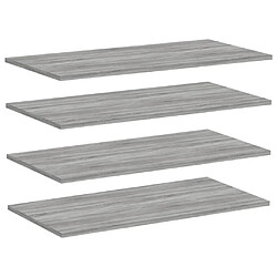 vidaXL Étagères murales 4 pcs sonoma gris 80x40x1,5 cm bois ingénierie