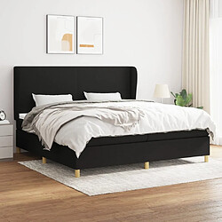 Maison Chic Lit Adulte - Lit simple Lit à sommier tapissier avec matelas moelleux - Meuble de Chambre - Noir 200x200 cm Tissu -MN63518