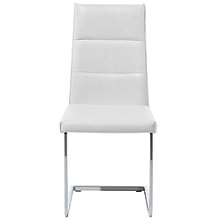 Acheter Beliani Set de 2 Cuir PU Chaise de salle à manger Chaise en porte-à-faux Blanc ROCKFORD