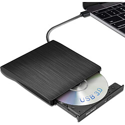 Lecteur CD DVD externe, USB 3.0 Portable CD DVD +/-RW Graveur CD DVD ROM Ultra-mince Lecteur CD DVD