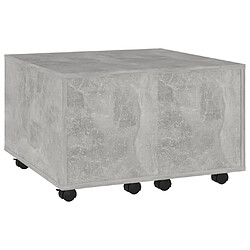 Avis Maison Chic Table basse,Table Console Table d'appoint, Table pour salon Gris béton 60x60x38 cm Aggloméré -MN99938