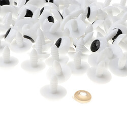 Avis 100 pcs yeux de sécurité de bande dessinée pour bricolage animal scrapbooking ours w / rondelle 16mm