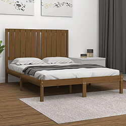 vidaXL Cadre de lit sans matelas marron miel 120x200 cm pin massif