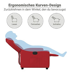 vidaXL Fauteuil inclinable électrique Rouge Similicuir pas cher