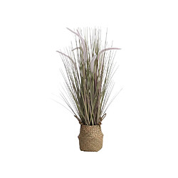 Vente-Unique Plante graminée artificielle avec pot tissé - H.80 - BEGURA